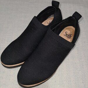 Sofft black foam wedge shoes size 9